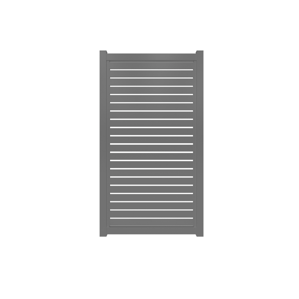 DIY Aluminum Horizontal Slats Pedestrian Gate - No Lock