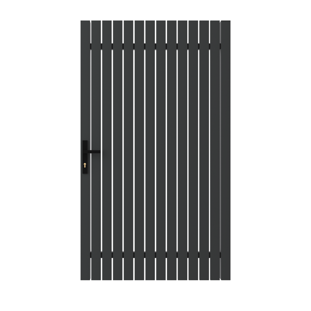 DIY Aluminum Pickets Pedestrian Gate with Lock