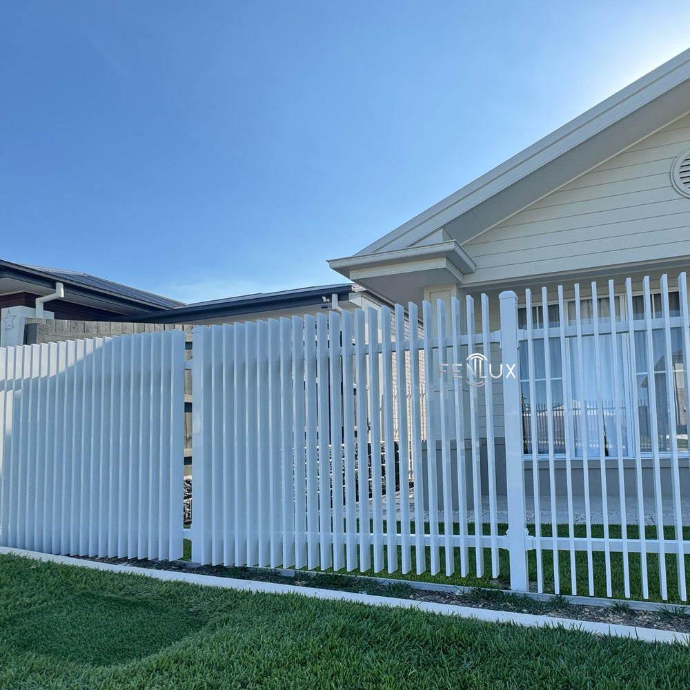 Pre-Welded Aluminium Blade Fence Panel 2389mm wide