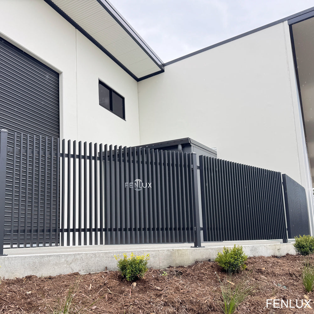Pre-Welded Aluminium Blade Fence Panel 2389mm wide