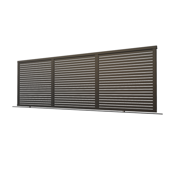 DIY Aluminum Horizontal Slats Sliding gate