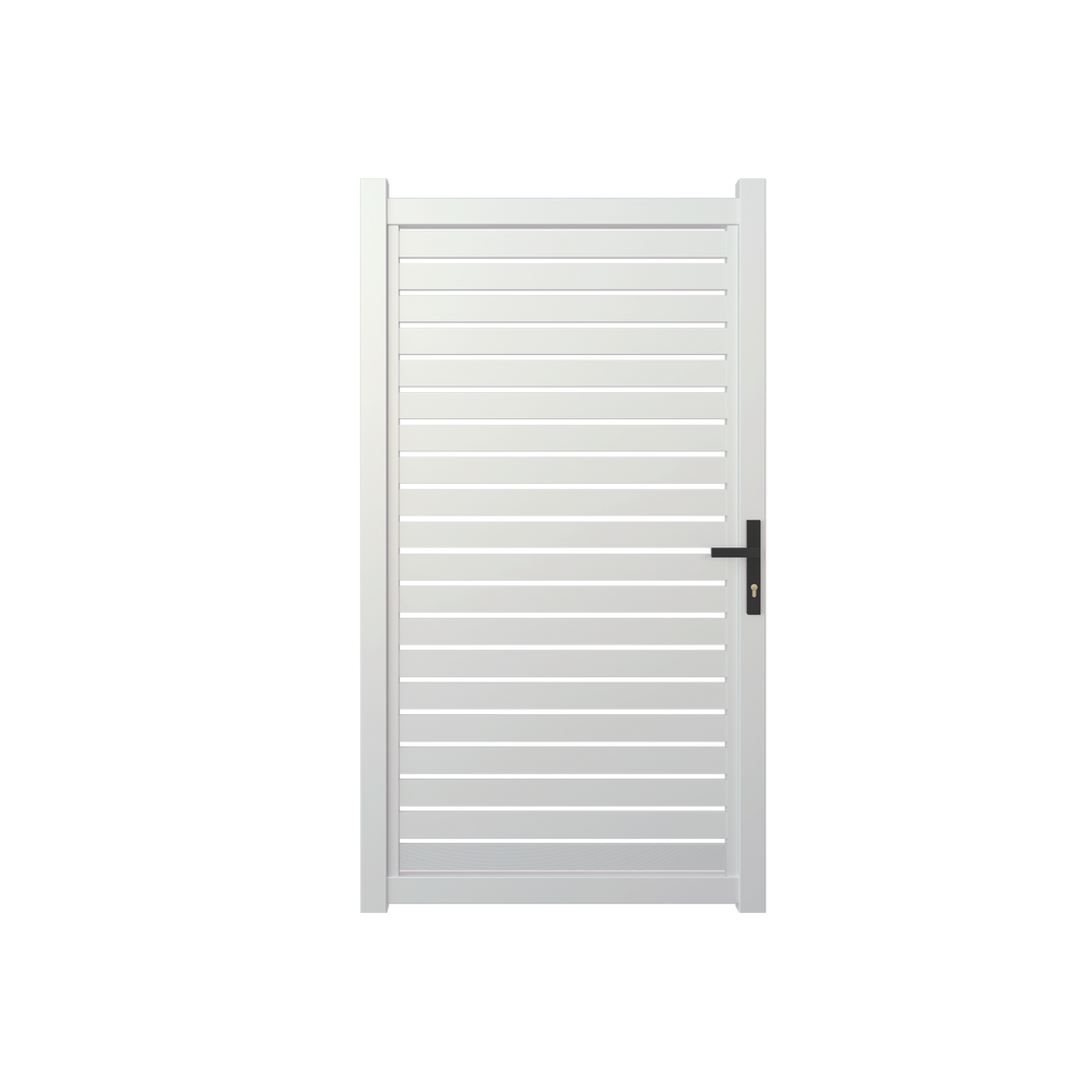 DIY Aluminum Horizontal Slats Pedestrian Gate with lock