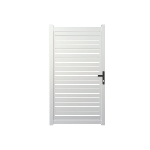 DIY Aluminum Horizontal Slats Pedestrian Gate with lock