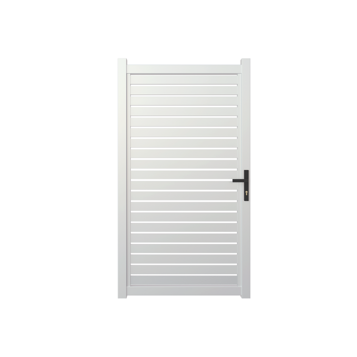 DIY Aluminum Horizontal Slats Pedestrian Gate with lock