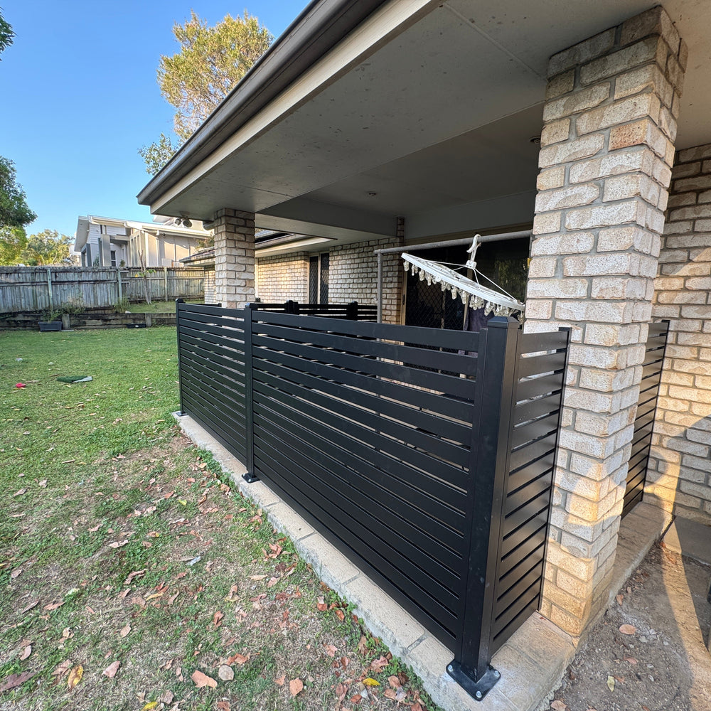 DIY Aluminium Horizontal Slats Fence Panel 1816mm wide