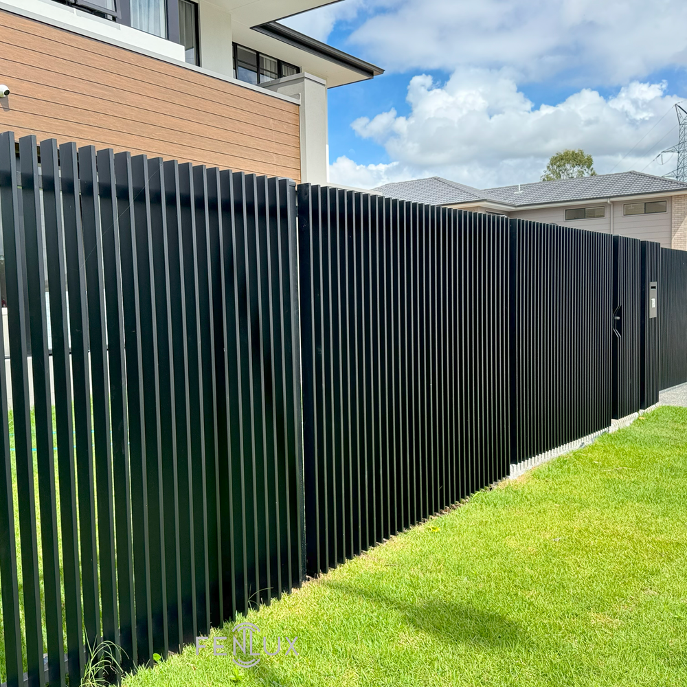 Pre-Welded Aluminium Blade Fence Panel 2389mm wide