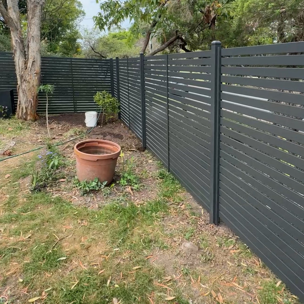 DIY Aluminium Horizontal Slats Fence Panel 1816mm wide