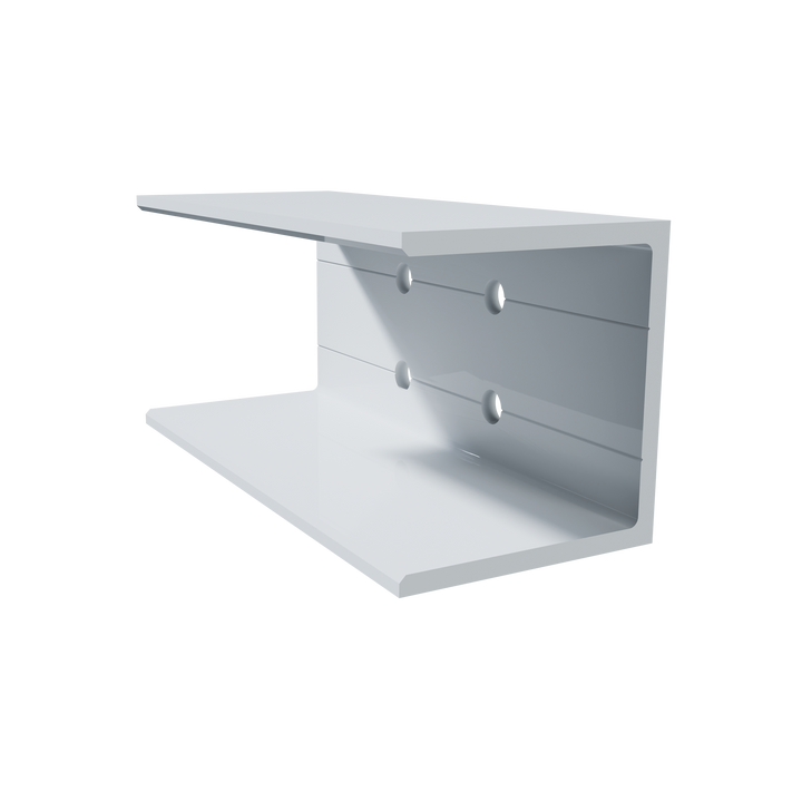 Fence Panel Face Mounting Brackets  47x43x105mm - 1 pair