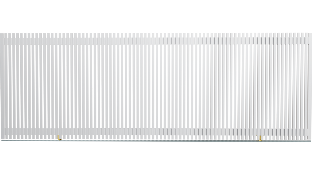batten sliding gate White