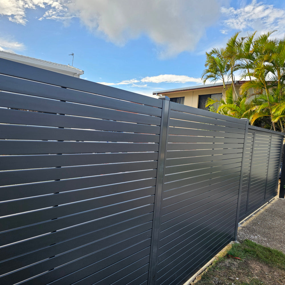 DIY Aluminium Horizontal Slats Fence Panel 1816mm wide