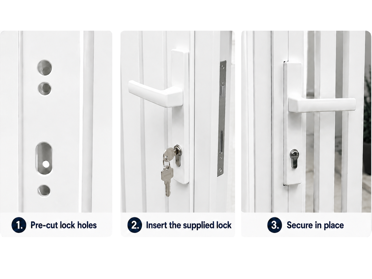 batten pedestrain gate with lock