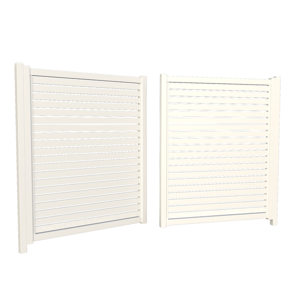 DIY Aluminum Horizontal Slats Swing Gate - Single Leaf