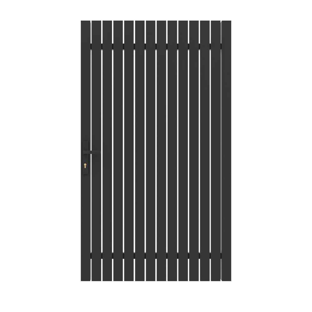 DIY Aluminum Pickets Pedestrian Gate with Lock